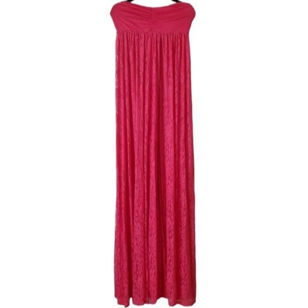 Pinkblush maternity maxi dress Pink Color Lace Open Photoshoot Size Large New - Picture 4 of 13